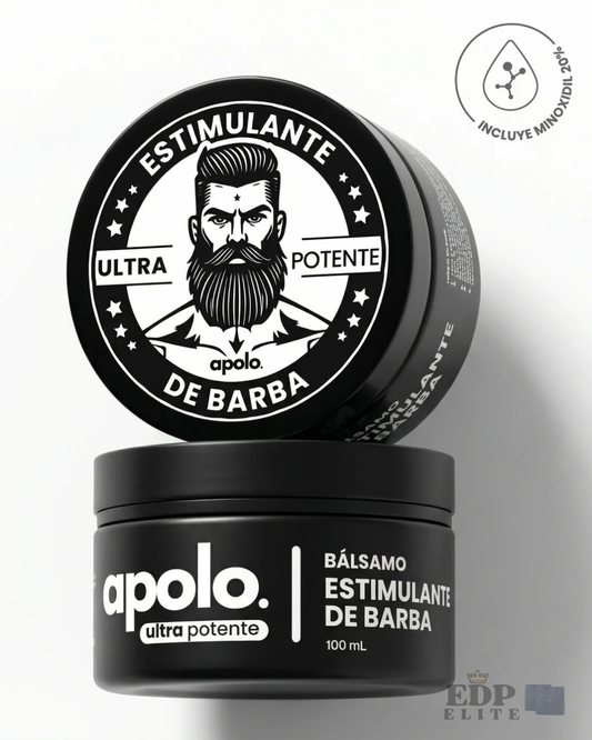 Minoxidil 20% Bálsamo Apolo Ultra-Estimulante de Barba (Cero Resequedad) – 100mL