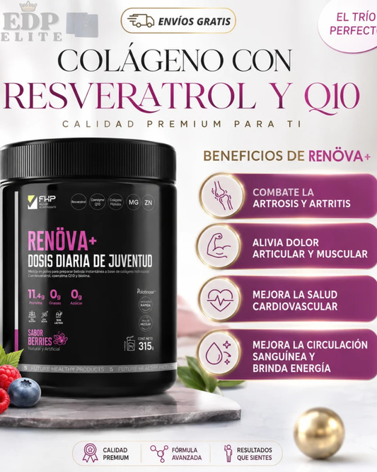 RENÖVA+ | Colágeno con Biopéptidos Activos + 21 Vitaminas