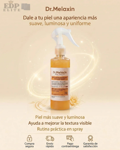 Dr. Melaxin Peel Shot™ | Spray Exfoliante Corporal con Ácido Kójico y Cúrcuma
