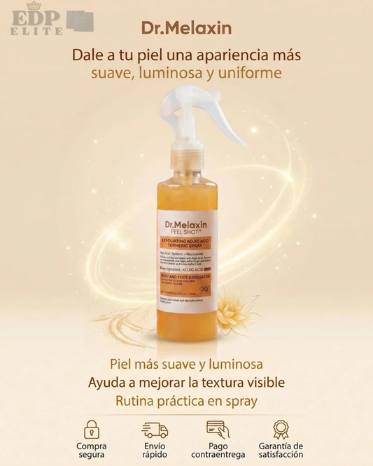 Dr. Melaxin Peel Shot™ | Spray Exfoliante Corporal con Ácido Kójico y Cúrcuma
